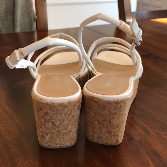 Cute strappy white platform sandals by sun + stone - Picture 7 of 10